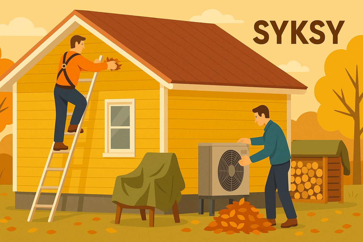 Omakotitalon syysaskareet 2025 – näin valmistelet kodin talveen